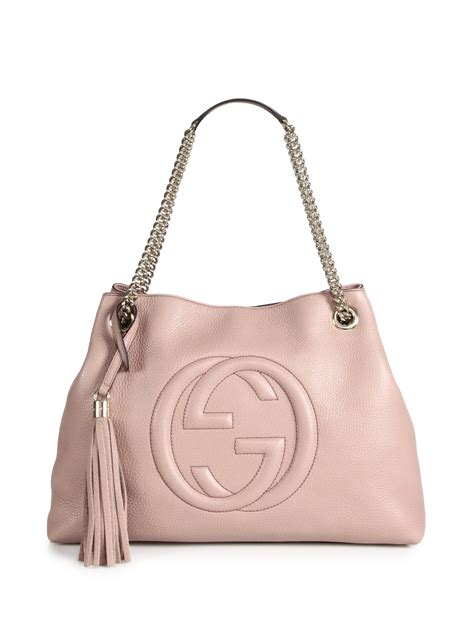 Lyst Gucci Soho Leather Shoulder Bag In Pink 8c2