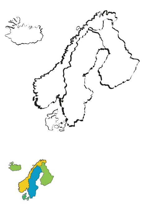 Northern Europe Map Coloring Page Template - Edit Online & Download