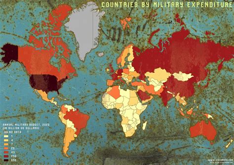 Maps Of Countries By Military Expenditure Vivid Maps