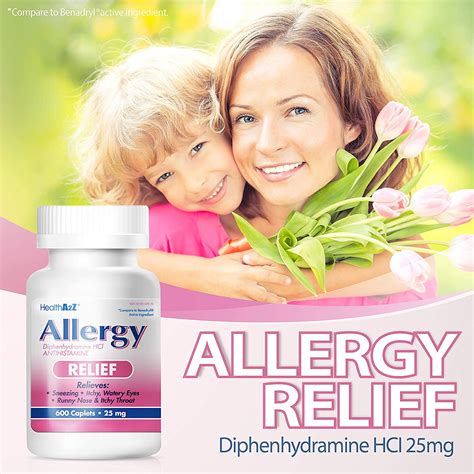 Buy Healtha2z® Allergy Relief 600 Caplets Diphenhydramine Hcl 25mg