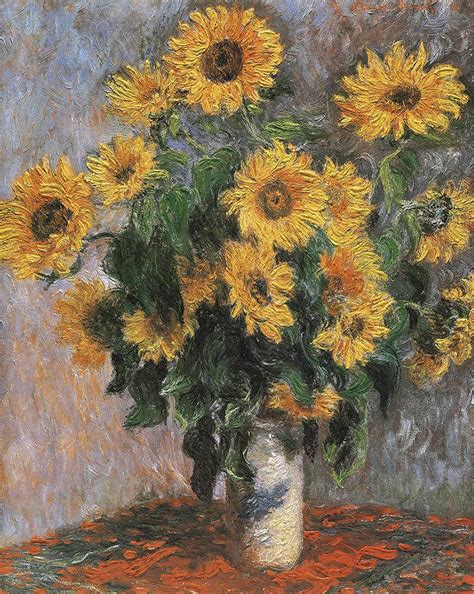 It is one of many works by the artist of his garden at giverny over the last thirty years of his life. Hand Made Reproduction Sunflower By Claude Monet Famous ...