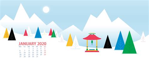 Free Download January 2020 Desktop Calendar Wallpaper Max Calendars