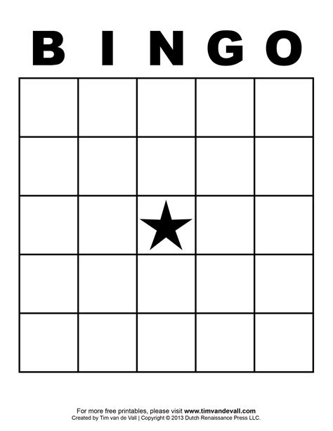 Printable Bingo Cards Editable Template