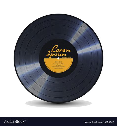 Vinyl Disc With Shiny Grooves Old Retro Records Vector Image