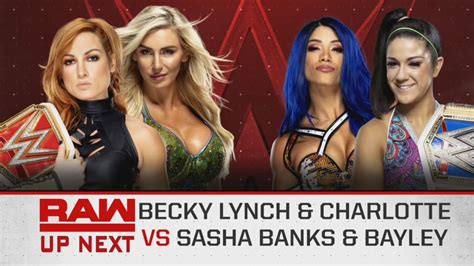 Becky Lynch Charlotte Flair Vs Sasha Banks Bayley WWE Raw 09 09