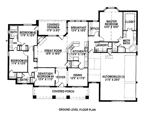 Craftsman Style House Plan 3 Beds 3 Baths 2500 Sqft Plan 141 328
