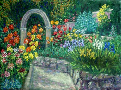 Flower Garden Painting At Explore Collection Of