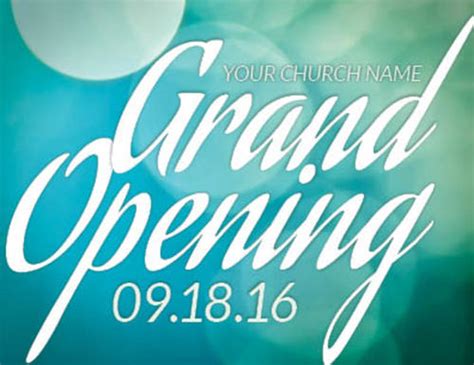 Grand Opening Blue Lights Invitecard Church Invitations Outreach