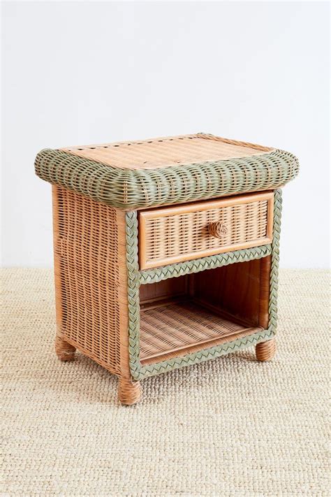 Maybe you would like to learn more about one of these? Pair of French Wicker Nightstands Attributed to Grange at ...