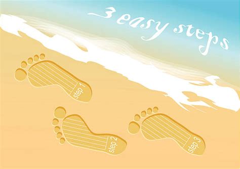 Best Footprints In The Sand Illustrations, Royalty-Free Vector Graphics