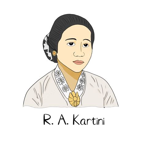 Kartini Day Potrait插圖手繪 卡蒂尼 印度尼西亞 Hari Kartini素材圖案，psd和png圖片免費下載