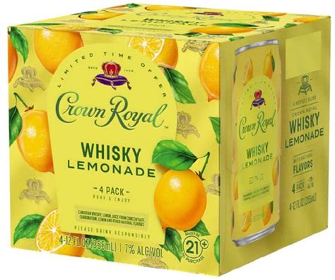 Crown Royal Whiskey Lemonade Coctail 4pk 12oz Can Legacy Wine And Spirits
