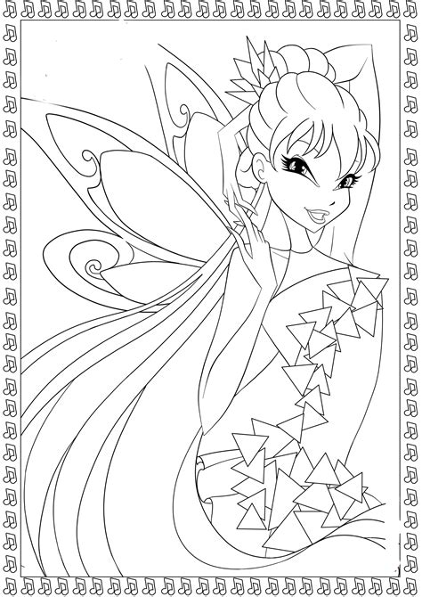 Winx club layla coloring pages for girls, printable free 23. Winx Tynix coloring pages to download and print for free