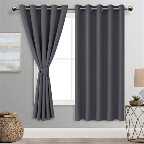Dwcn Blackout Curtains With Tiebacks For Window Privacy Thermal