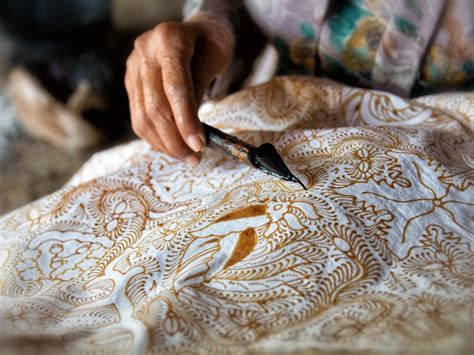 Hand Drawn Javanese Floral Batik Silk Bolster Pillow Cover Etsy