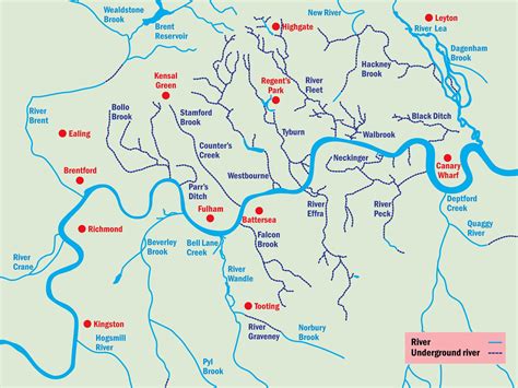 The Subterranean Rivers Of London Mapporn