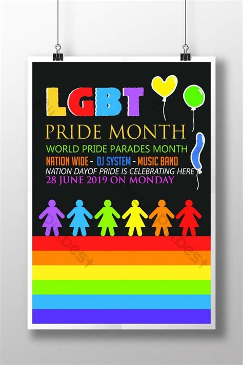 lgbt pride month celebration flyer templates poster psd free download pikbest