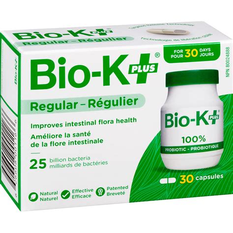 Bio K Plus Probiotic Regular 30s London Drugs
