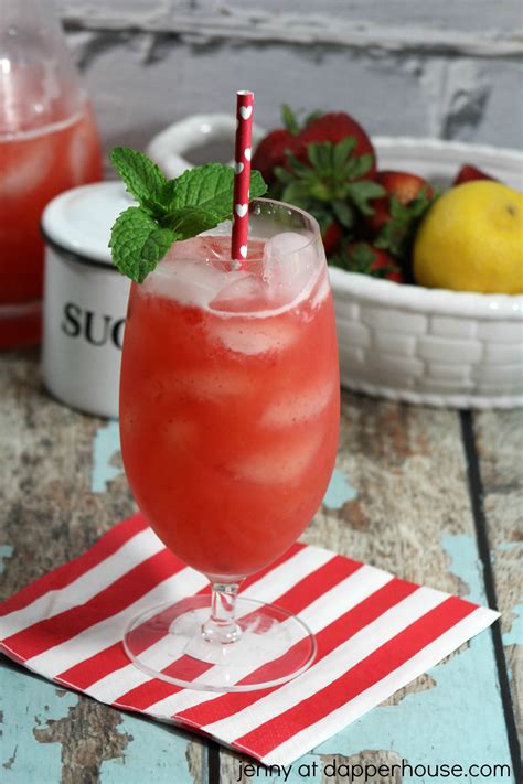 fresh strawberry lemonade rum mojitos cocktail jenny at dapperhouse