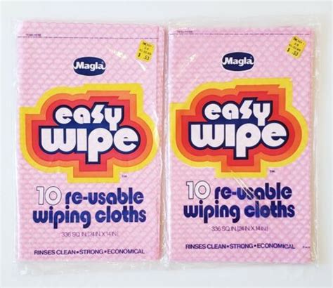 Vintage 2 Magla And 1 Kendall Easy Wipes Wipe Ups All Purpose Cloths 30