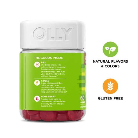 Olly Daily Energy Vitamins With B12 Caffeine Free Chewable Supplement