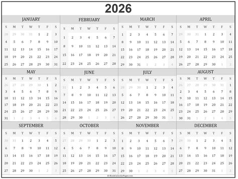 Year Calendar Free Printable Calendar Printables Free Yearly Calendar