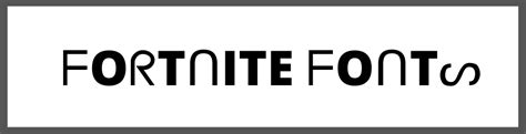 Fortnite Fonts Symbols
