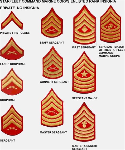Us Marine Corps The Starfleet Command Marine Corps Enlisted Rank