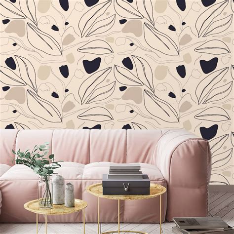 Wallpaper Peel And Stick Abstract Modern Design Wallpaper Etsy