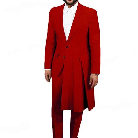 New African Design Red Men Suits Costume Groom Tuxedos Notch Lapel Wedding Terno Masculino Slim