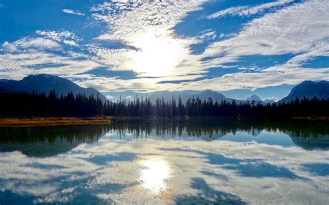 Download Wallpaper 2560x1600 Lake Mountains Sky Clouds Reflection