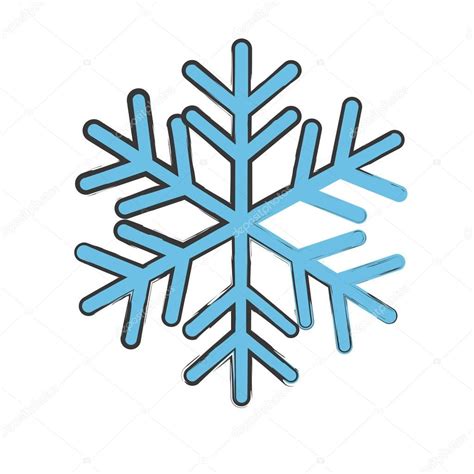 Single snowflake icon image — Stock Vector © djv #135096464