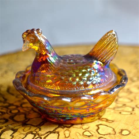 Vintage Glassware Collectibles Vintage Boyd Glass Collectible Chicken