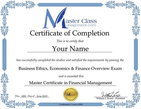 Credentials are common across professions. Business Management Certification Course - Certificate of ...
