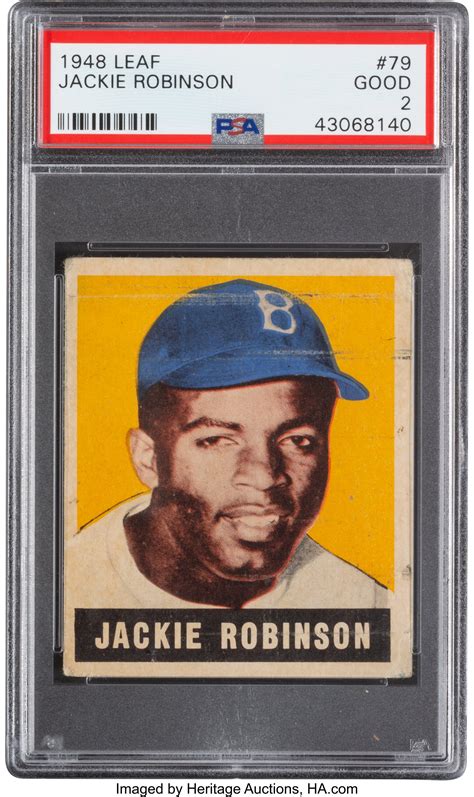 1948 49 Leaf Jackie Robinson Rookie 79 Psa Good 2 Baseball Lot 59287 Heritage Auctions
