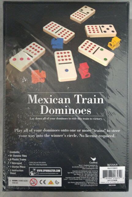 Cardinal Mexican Train Dominoes Game 91 Domino Tiles 9 Trains 1