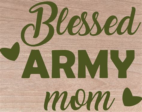 Blessed Army Mom Svg Army Mom Svg Army Mom Clipart Army Mom Etsy