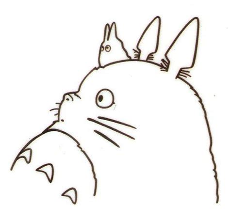 My Neighbor Totoro ~ Tonari No Totoro Black Outline Iron On Transfer