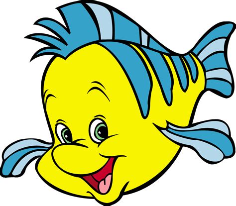 Flounder Clipart Flounder From The Little Mermaid Full Size Png
