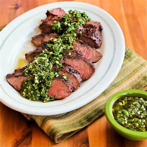 Grilled Flat Iron Steak With Chimichurri Sauce Kalyn S Kitchen