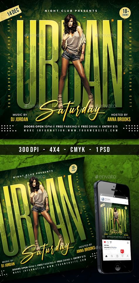Urban Night Club Flyer By Mariarts Graphicriver