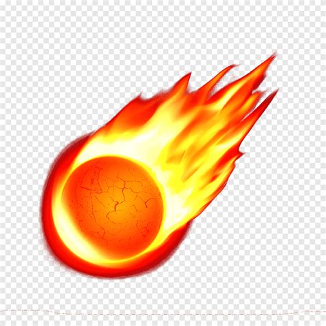 Ball Of Fire Illustration Meteorite Bolide A Fireball Png Material