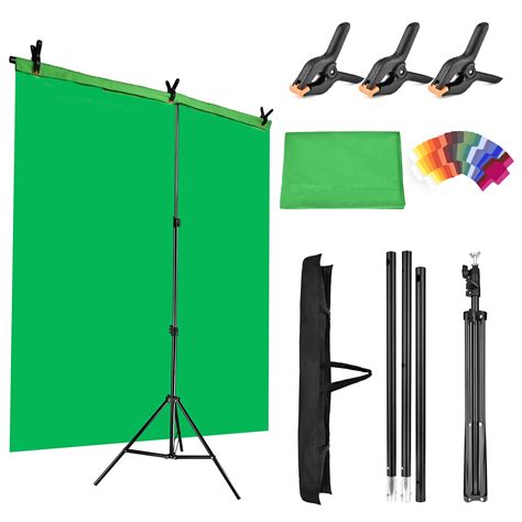 Buy 5x65ft Green Screen Backdrop With Stand Yelangu Portable Green