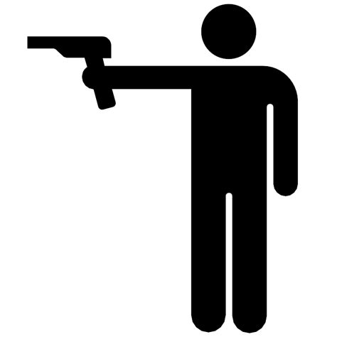 Armed Man Gun Violence Crime Vector Svg Icon Svg Repo