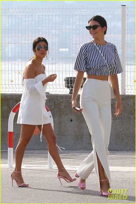 kourtney kardashian and younes bendjima hang out with kendall jenner on yacht in cannes photo