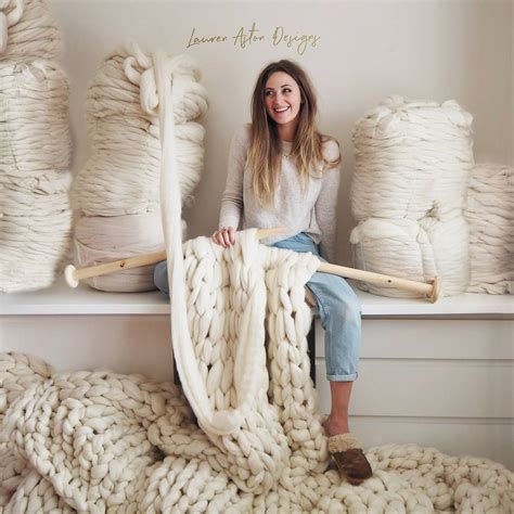 Knit Your Own Giant Blanket Kit 30 Colours By Lauren Aston Designs