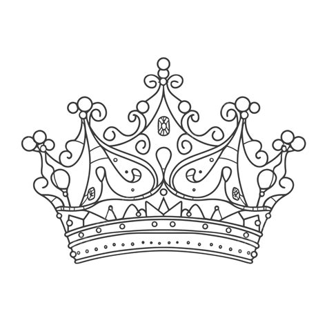Crown Coloring Page Elegant Printable Royal Crown Crown Outline Sketch
