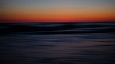 Download Wallpaper 2048x1152 Sea Horizon Sunset Waves Sky Ultrawide