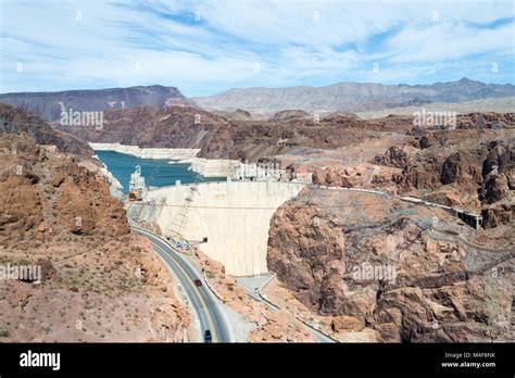 Hoover Dam From The Bypass Bridge Stock Photo Alamy
