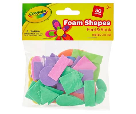 Crayola Peel And Stick Foam Shapes 50 Count Big Lots